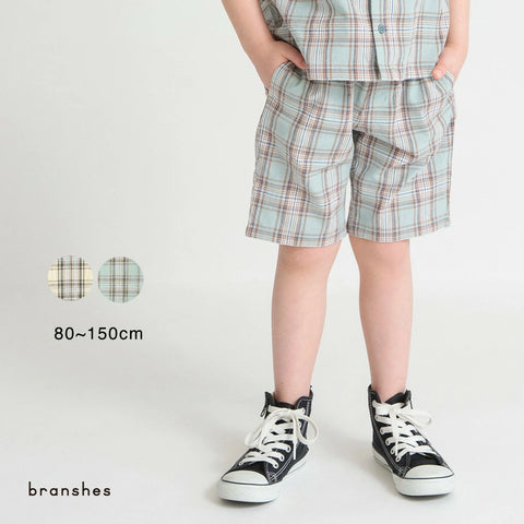 日本童裝 Branshes 格仔短褲 80-150cm 男童款 夏季 PANTS