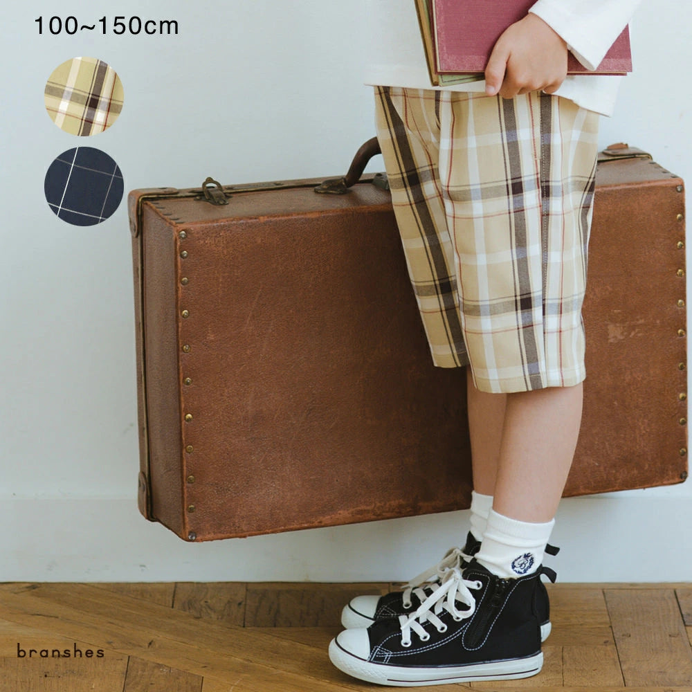 日本童裝 Branshes 格仔短褲 100-150cm 男童款 秋季 PANTS