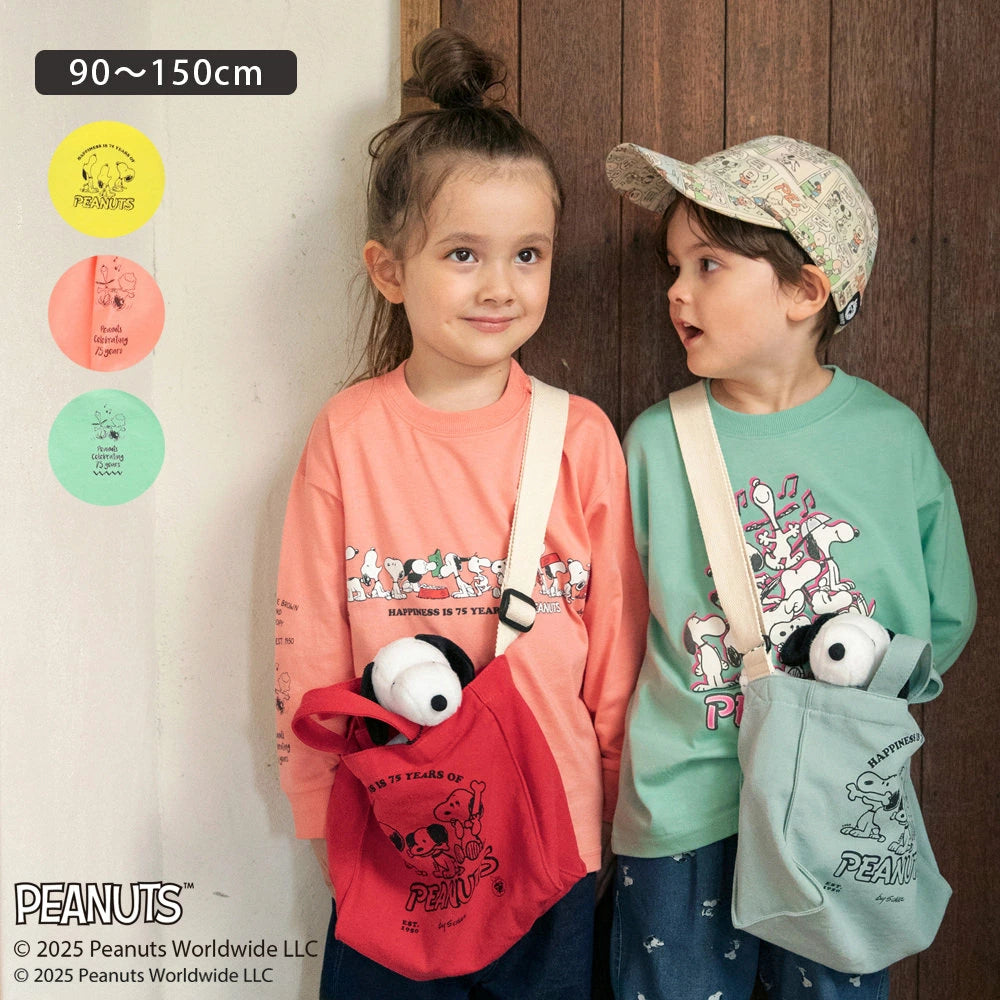 日本童裝 Branshes x PEANUTS 75周年 印花衛衣 90-150cm 男童款/女童款 秋季 TOPS