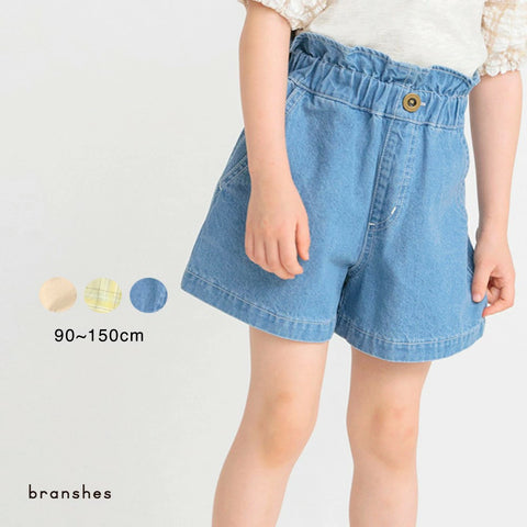 日本童裝 Branshes 高腰休閒短褲 90-150cm 女童款 夏季 PANTS