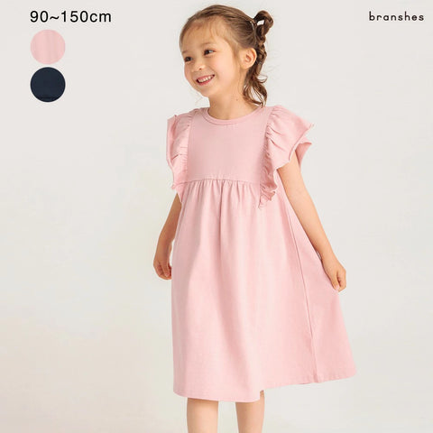日本童裝 Branshes 小飛袖連身裙 90-150cm 女童款 夏季 DRESSES