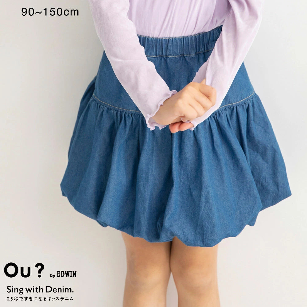 日本童裝 Branshes x Ou? by EDWIN 牛仔泡泡短裙 90-150cm 女童款 秋季 SKIRTS