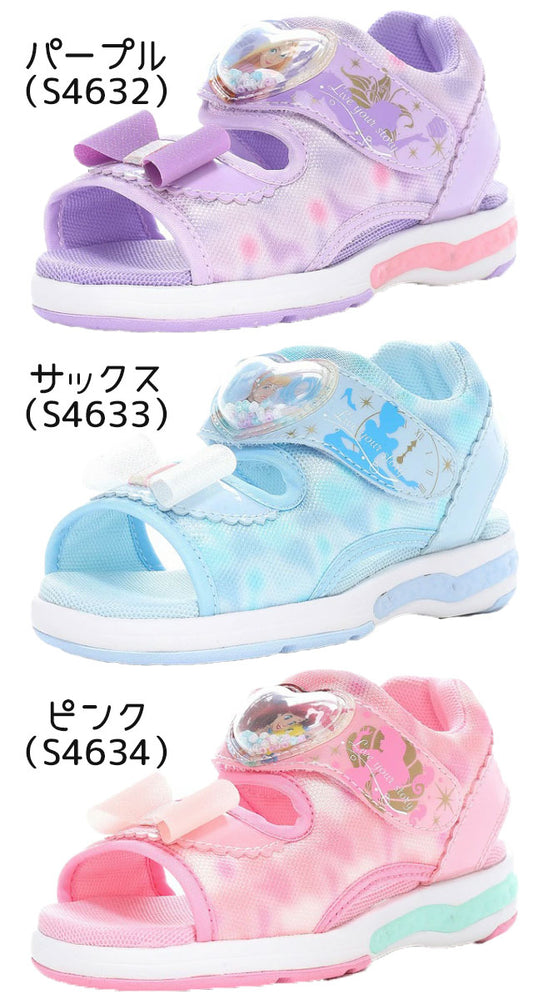 Moonstar x Disney LED Flashing Health Function Children's Shoes (14-19cm) Direct from Japan (Girls' Shoe Series)