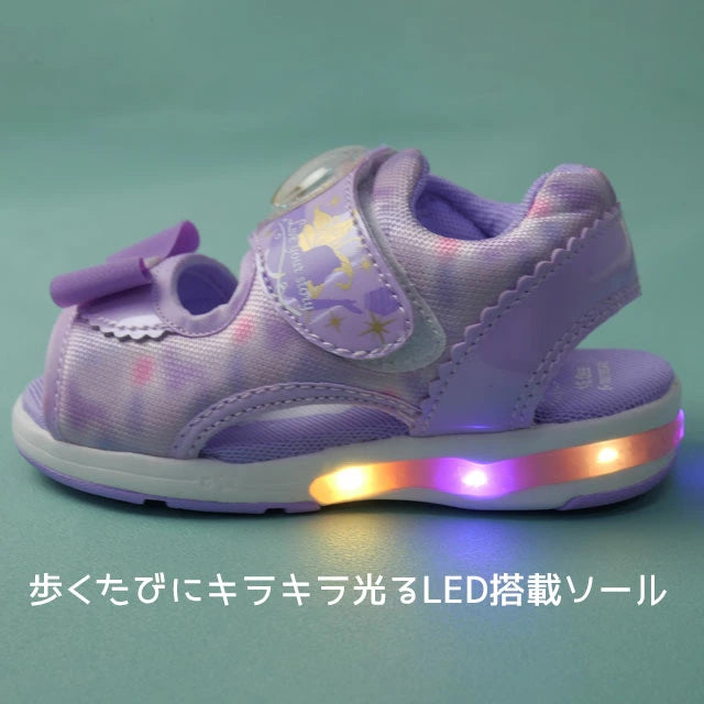 Moonstar x Disney LED Flashing Health Function Children's Shoes (14-19cm) Direct from Japan (Girls' Shoe Series)