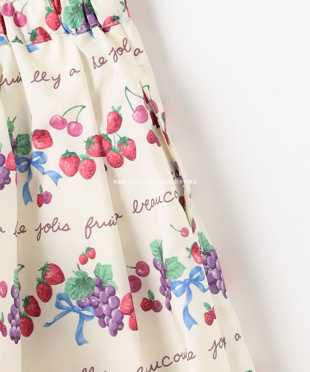 Japanese children's clothing aF#a325 printed fruit skirt 100-150cm girls summer SKIRTS