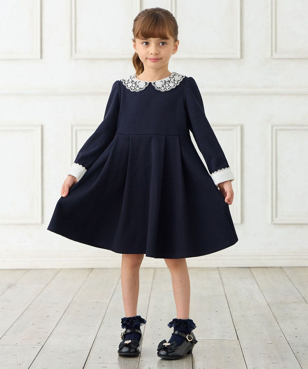 Japanese children's clothing aF#a325 lace collar dress 110-130cm girls summer dresses for interviews/banquets/performances