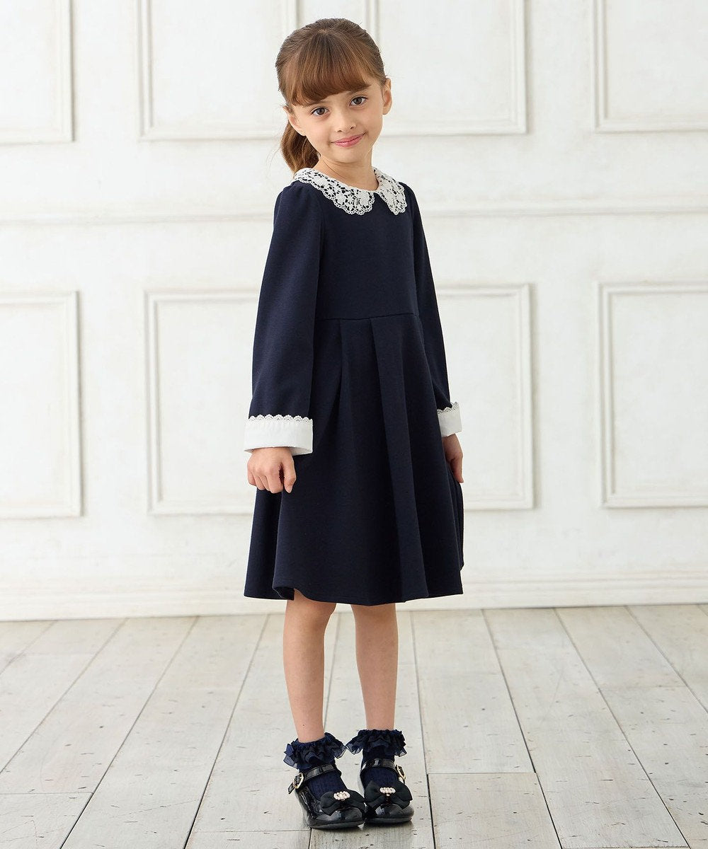 Japanese children's clothing aF#a325 lace collar dress 110-130cm girls summer dresses for interviews/banquets/performances