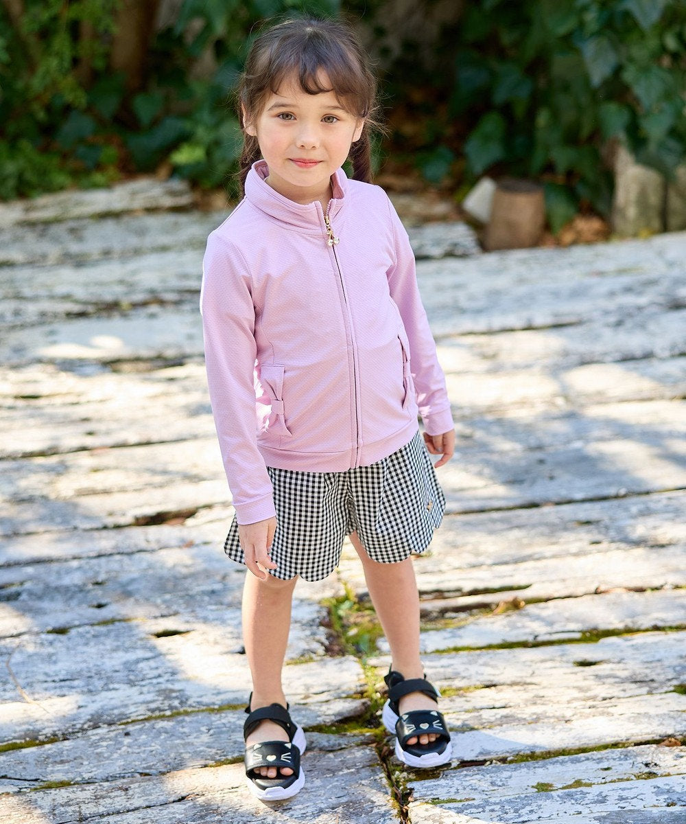 Japanese children's clothing aF#a325 UV protection diamond cherry zipper hooded jacket 110-160cm girls summer outerwear