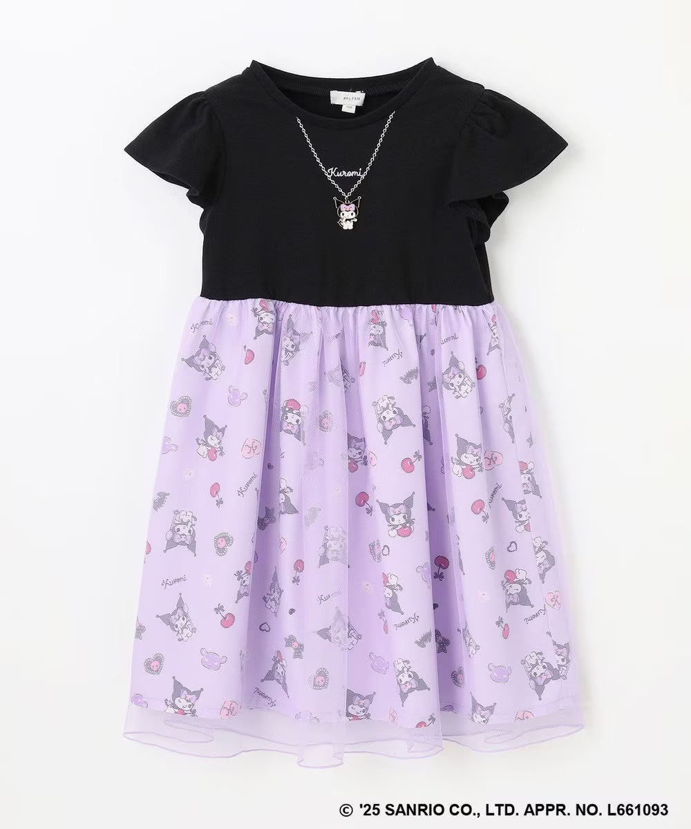 Japanese children's clothing aF#a325 x Sanrio necklace pattern dress 100-150cm girls summer dresses