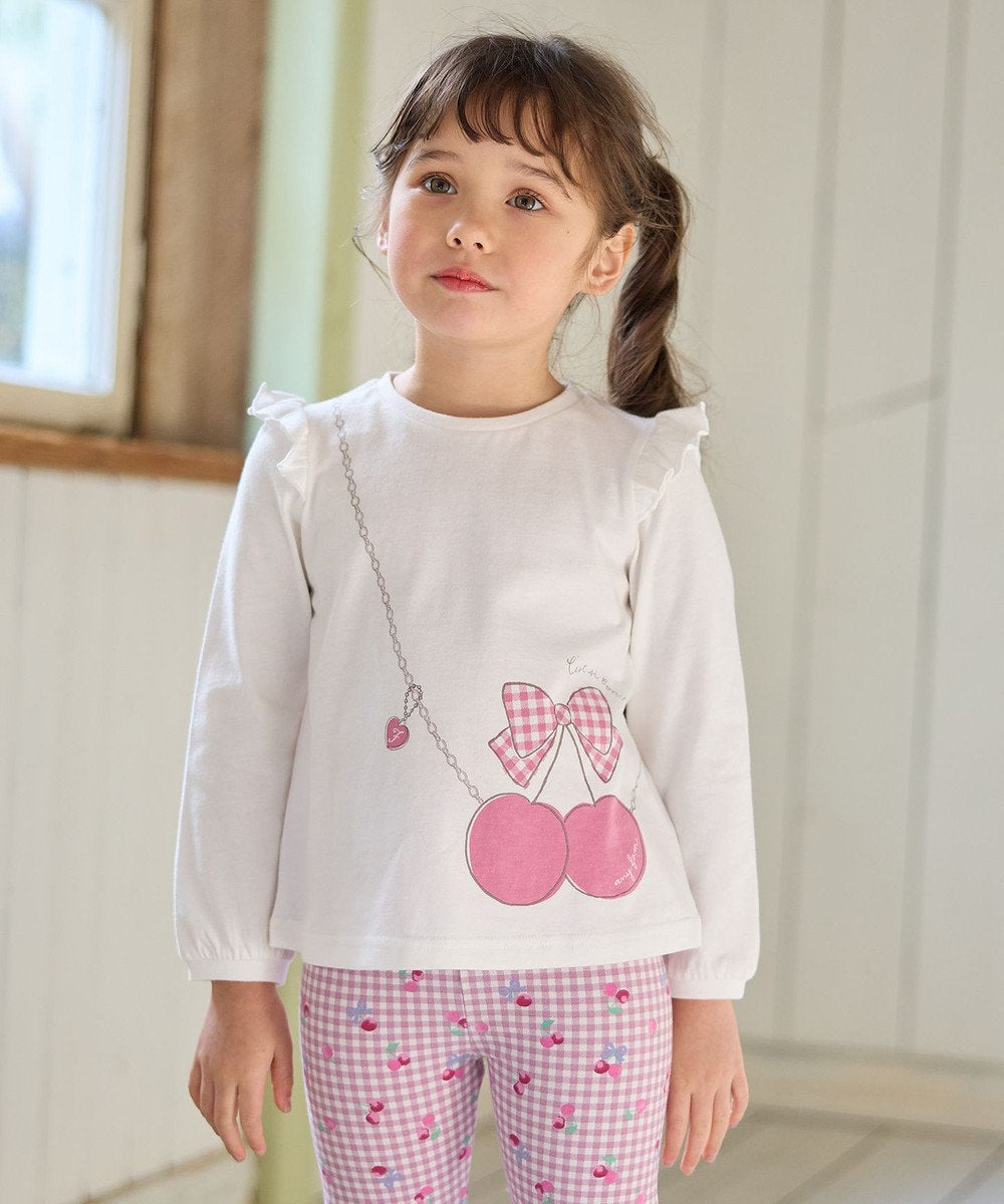 Japanese children's clothing aF#a325 cute printed top 90-160cm girls summer TOPS