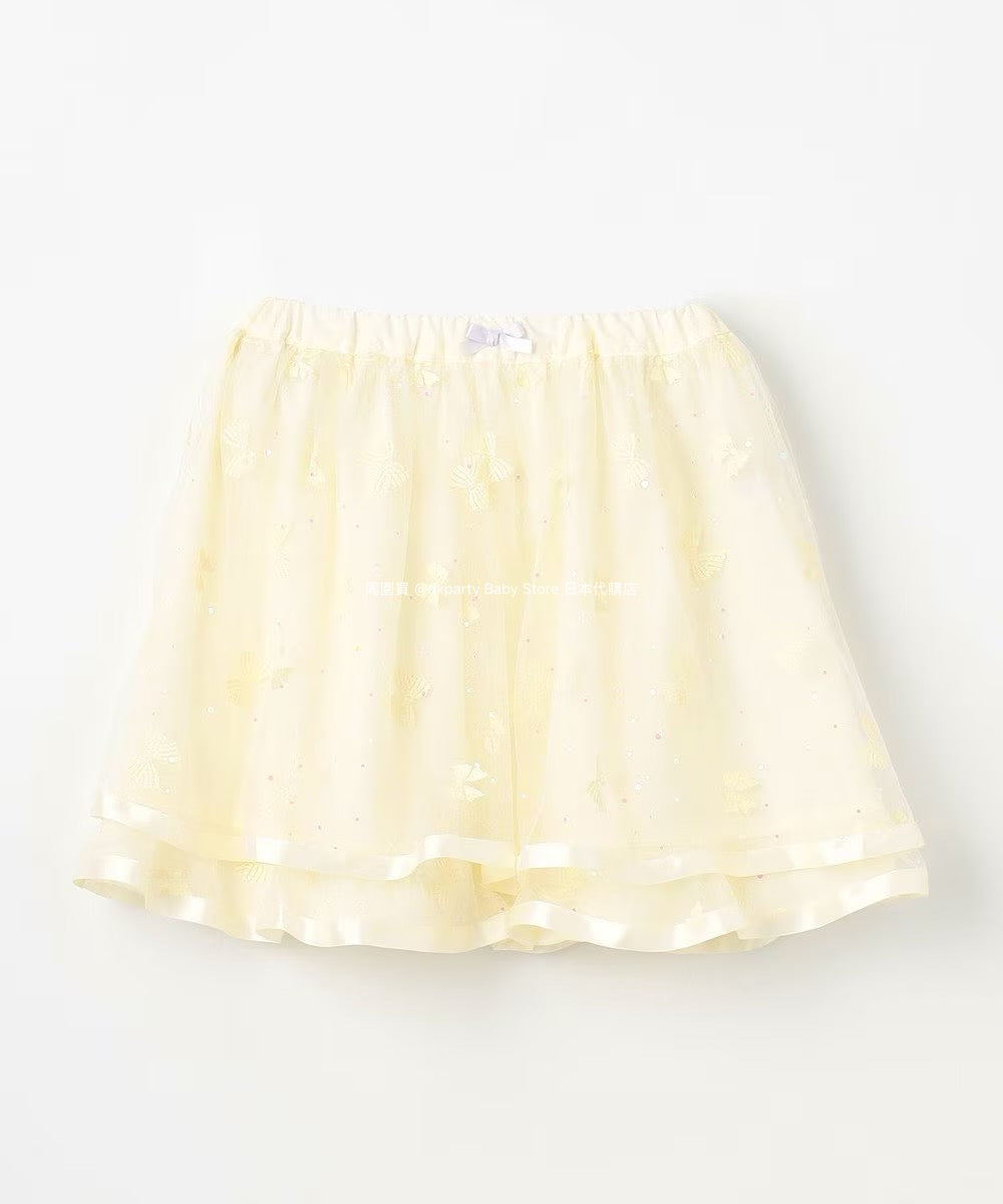 Japanese children's clothing aF#a325 bow tulle short skirt 110-150cm girls summer dresses
