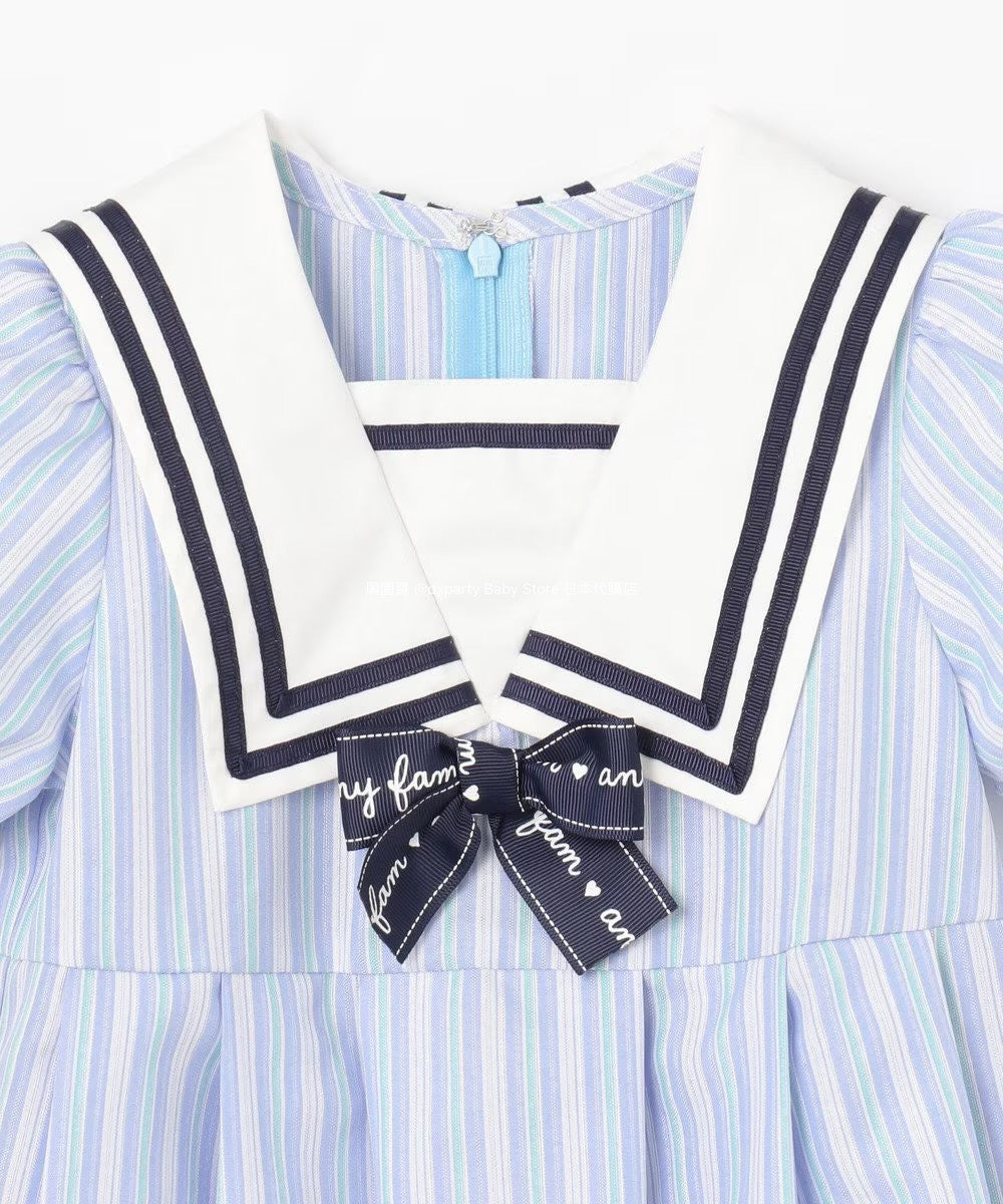 Japanese children's clothing aF#a325 preppy style dress 110-160cm girls summer dresses for interviews/banquets/performances