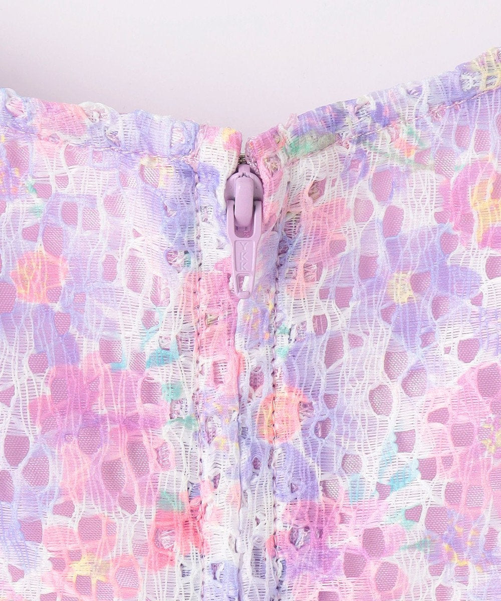Japanese children's clothing aF#a325 printed lace dress 110-130cm girls summer dresses for interviews/banquets/performances