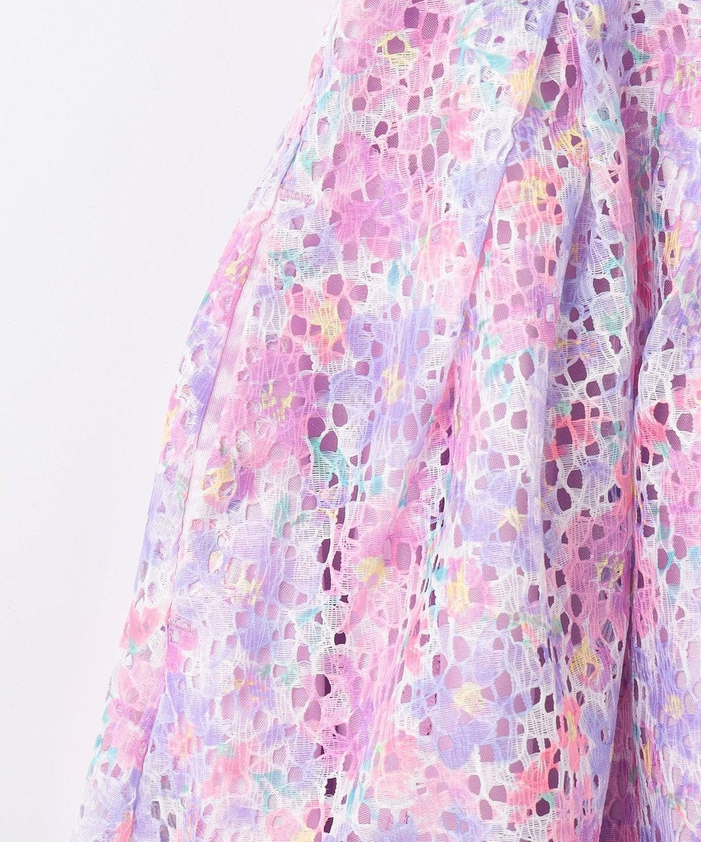 Japanese children's clothing aF#a325 printed lace dress 110-130cm girls summer dresses for interviews/banquets/performances