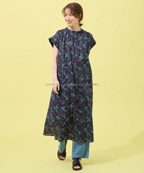 日本直送 aF#a325 親子裝 復古花紋襯衫連身裙 M-L 大人款 夏季 DRESSES
