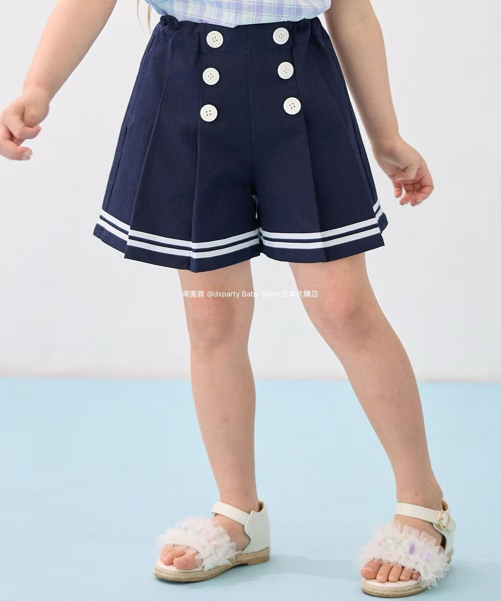 Japanese children's clothing aF#a325 Sailor style shorts 110-160cm Girls summer PANTS