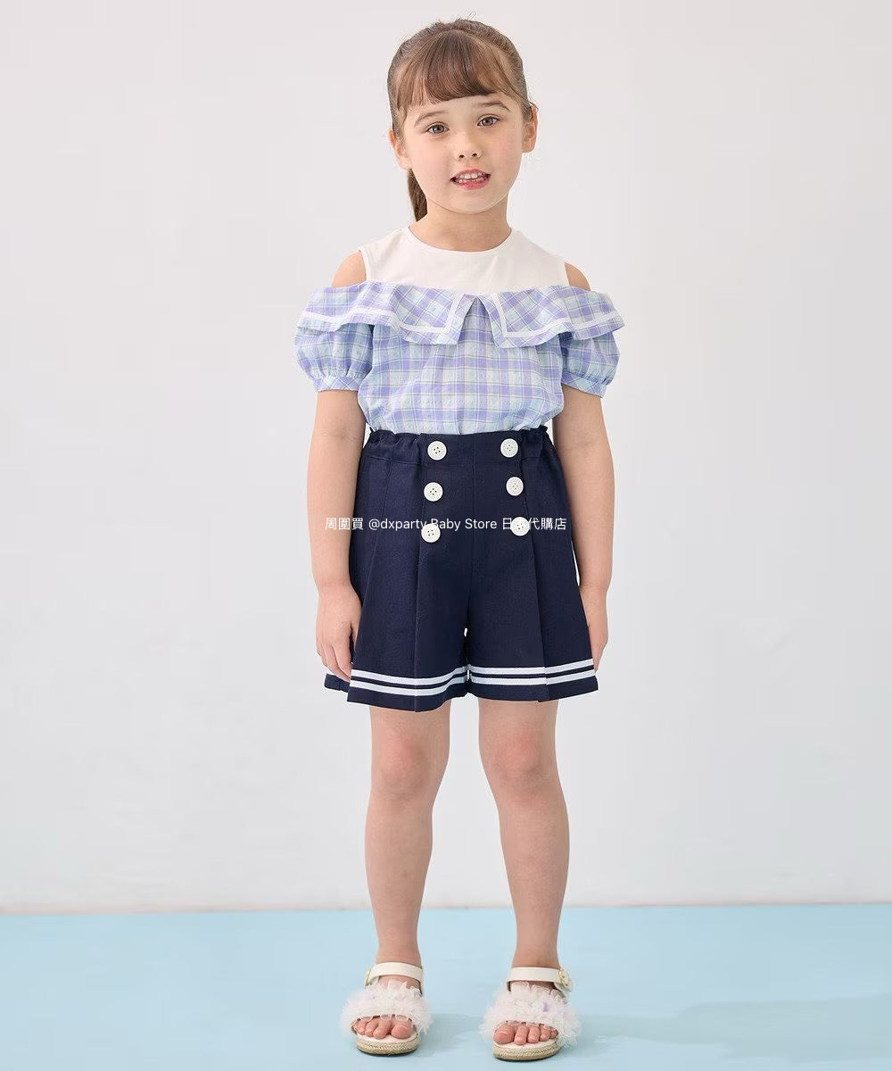 Japanese children's clothing aF#a325 Sailor style shorts 110-160cm Girls summer PANTS