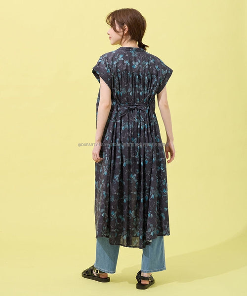 日本直送 aF#a325 親子裝 復古花紋襯衫連身裙 M-L 大人款 夏季 DRESSES