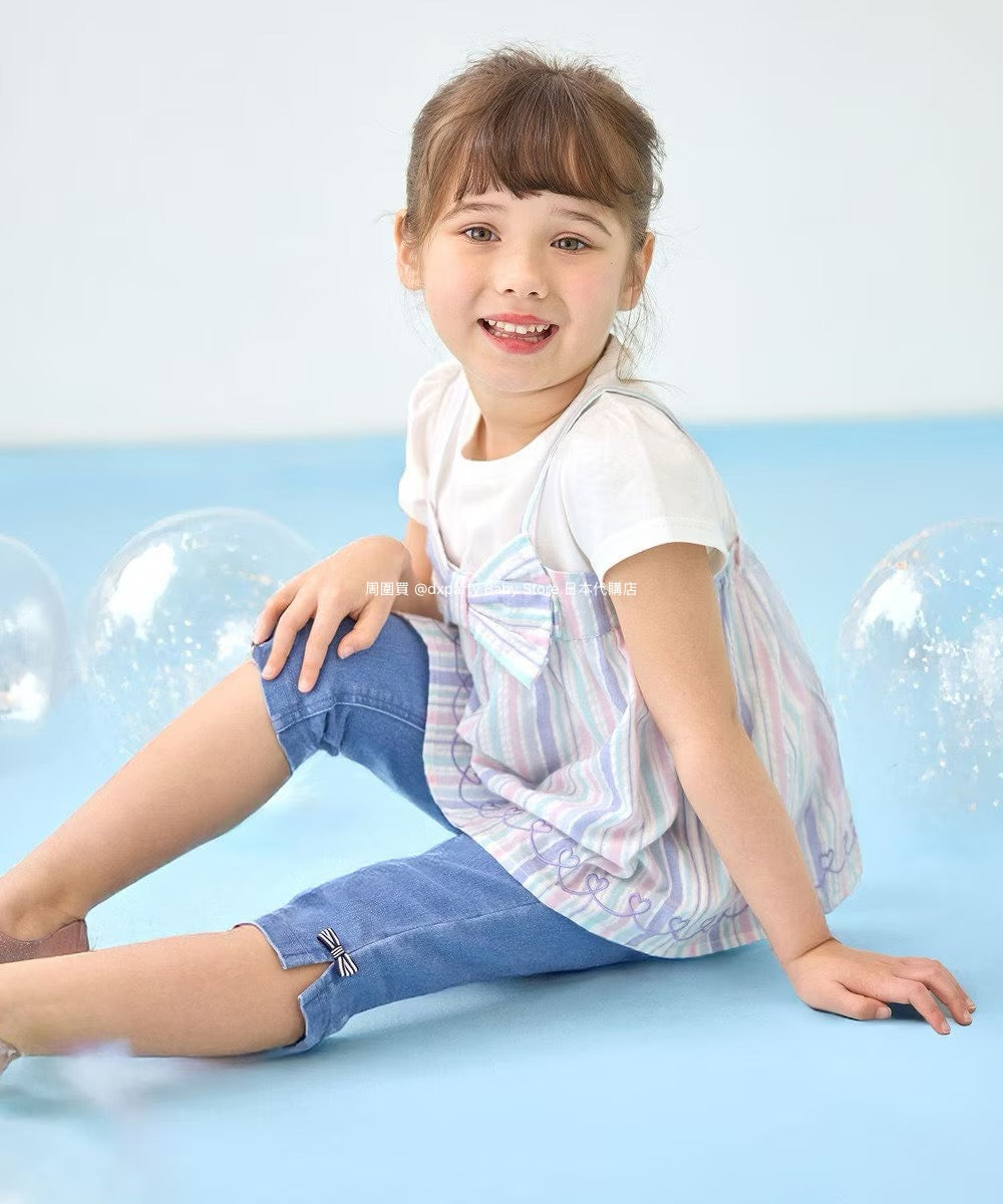 Japanese children's clothing aF#a325 contact cold stretch leggings 100-160cm girls summer PANTS