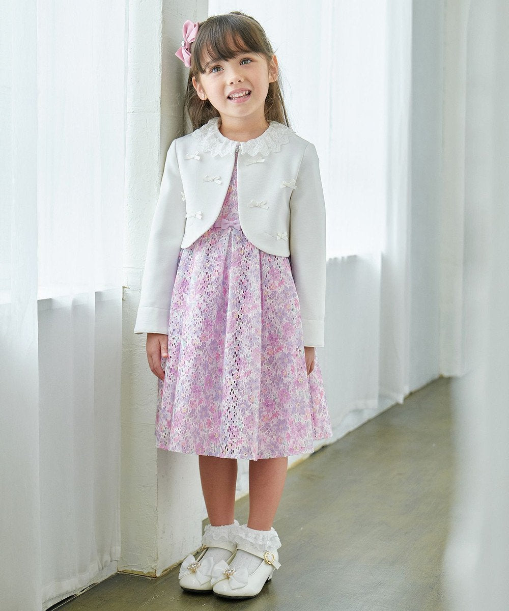Japanese children's clothing aF#a325 printed lace dress 110-130cm girls summer dresses for interviews/banquets/performances