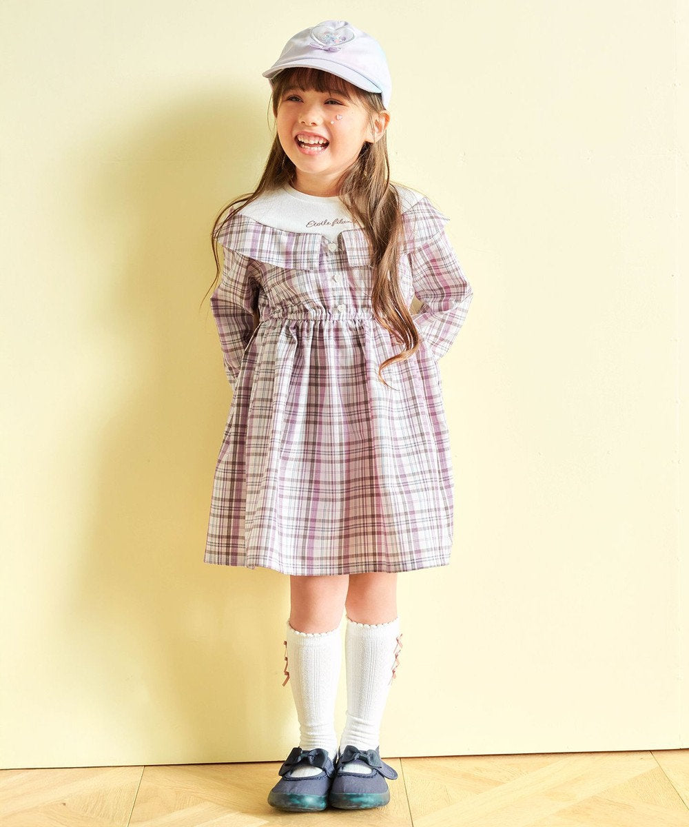 Japanese children's clothing aF#a325 checkered patchwork dress 110-150cm girls summer dresses