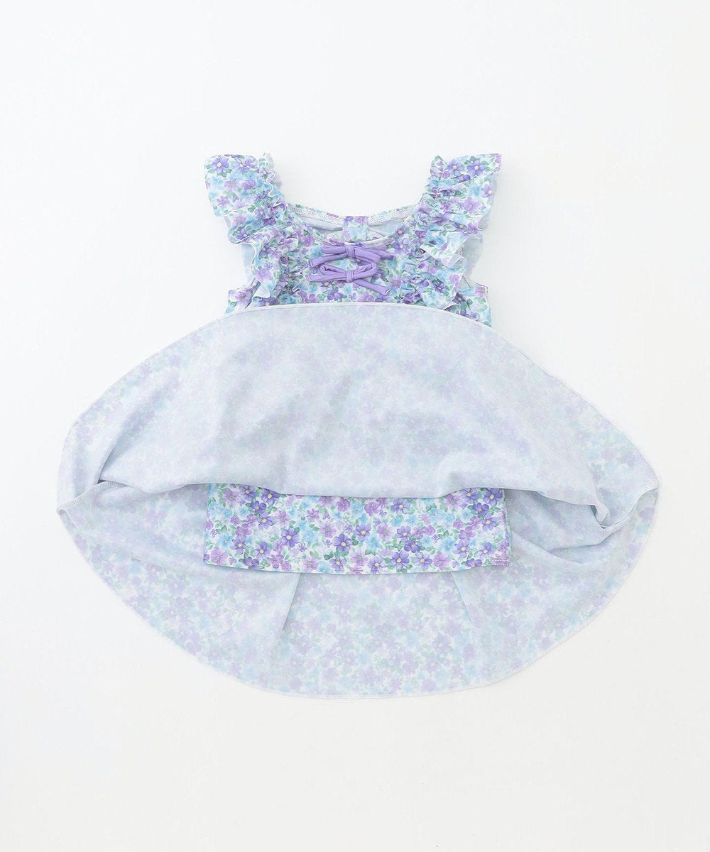 Japanese children's clothing aF#a325 UV protection floral swimsuit two-piece set 100-140cm girls summer play swimsuit special edition