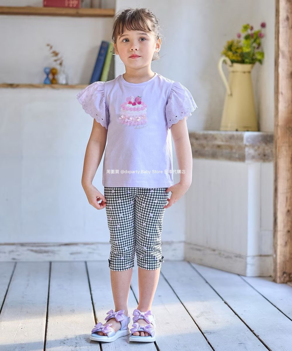 Japanese children's clothing aF#a325 stretch leggings 90-130cm girls summer PANTS
