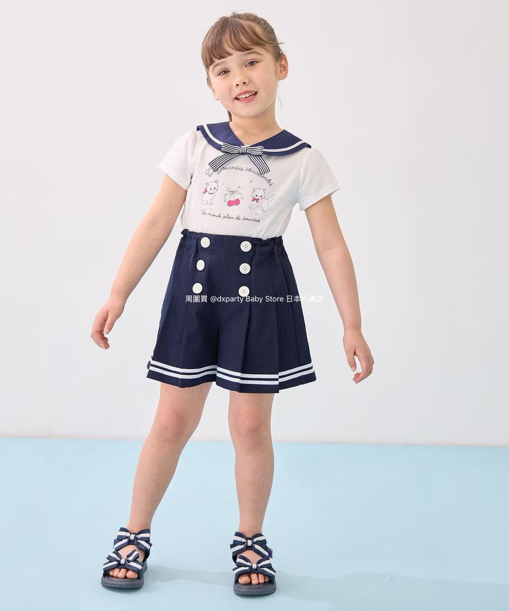 Japanese children's clothing aF#a325 Sailor style shorts 110-160cm Girls summer PANTS