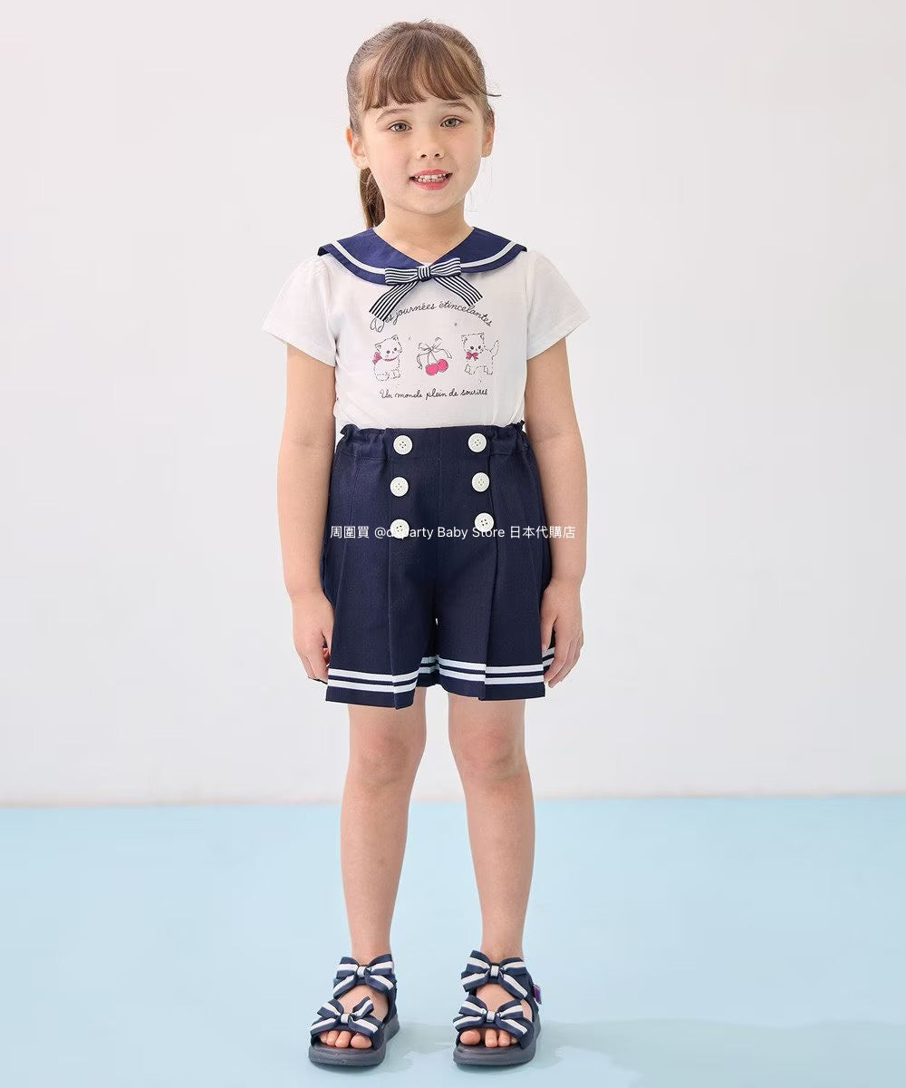 Japanese children's clothing aF#a325 Sailor style shorts 110-160cm Girls summer PANTS