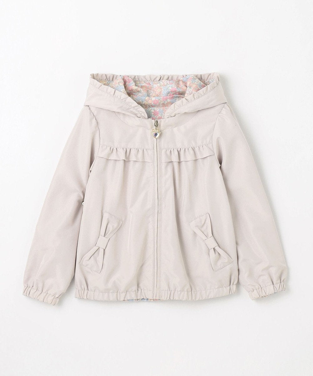Japanese children's clothing aF#a325 2Way waterproof series double-sided two-wear cute floral lined hooded jacket 100-160cm girls summer outerwear