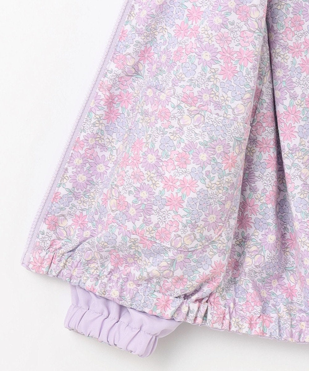 Japanese children's clothing aF#a325 2Way waterproof series double-sided two-wear cute floral lined hooded jacket 100-160cm girls summer outerwear