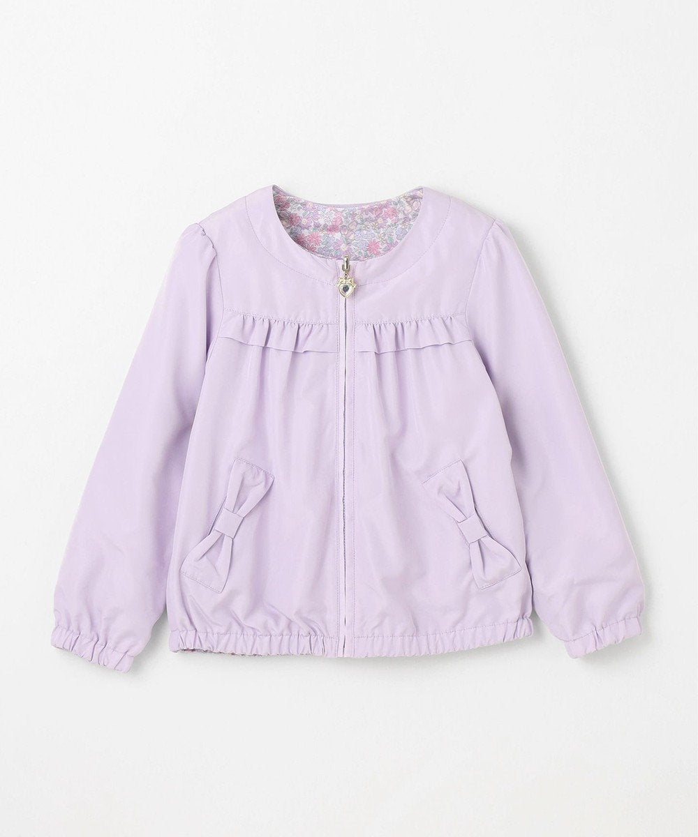 Japanese children's clothing aF#a325 2Way waterproof series double-sided two-wear cute floral lined hooded jacket 100-160cm girls summer outerwear