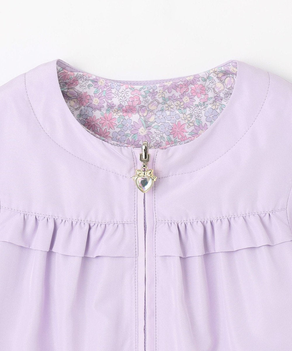 Japanese children's clothing aF#a325 2Way waterproof series double-sided two-wear cute floral lined hooded jacket 100-160cm girls summer outerwear