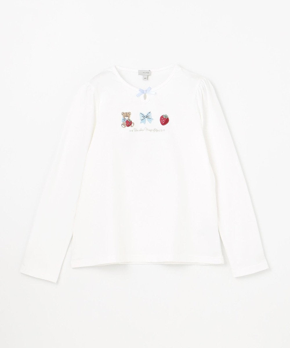 Japanese children's clothing aF#a325 cute embroidery pattern top 110-160cm girls summer TOPS