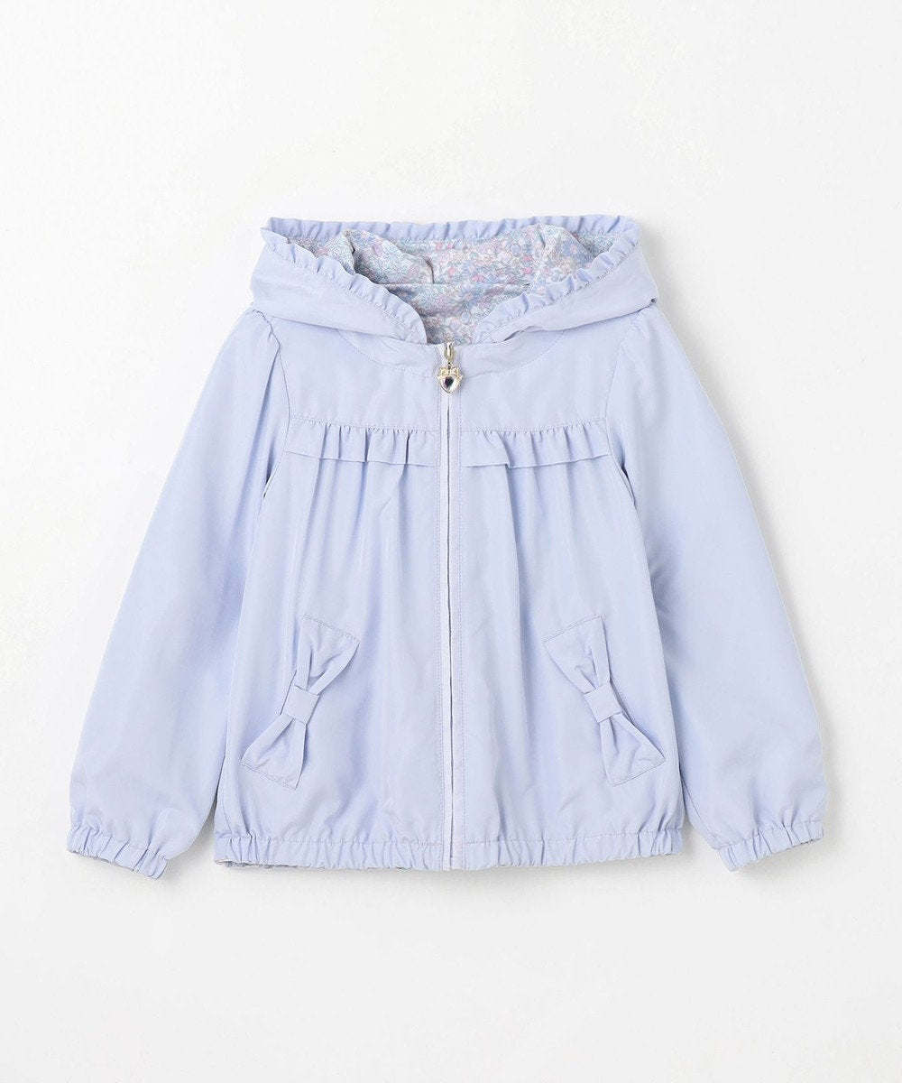 Japanese children's clothing aF#a325 2Way waterproof series double-sided two-wear cute floral lined hooded jacket 100-160cm girls summer outerwear