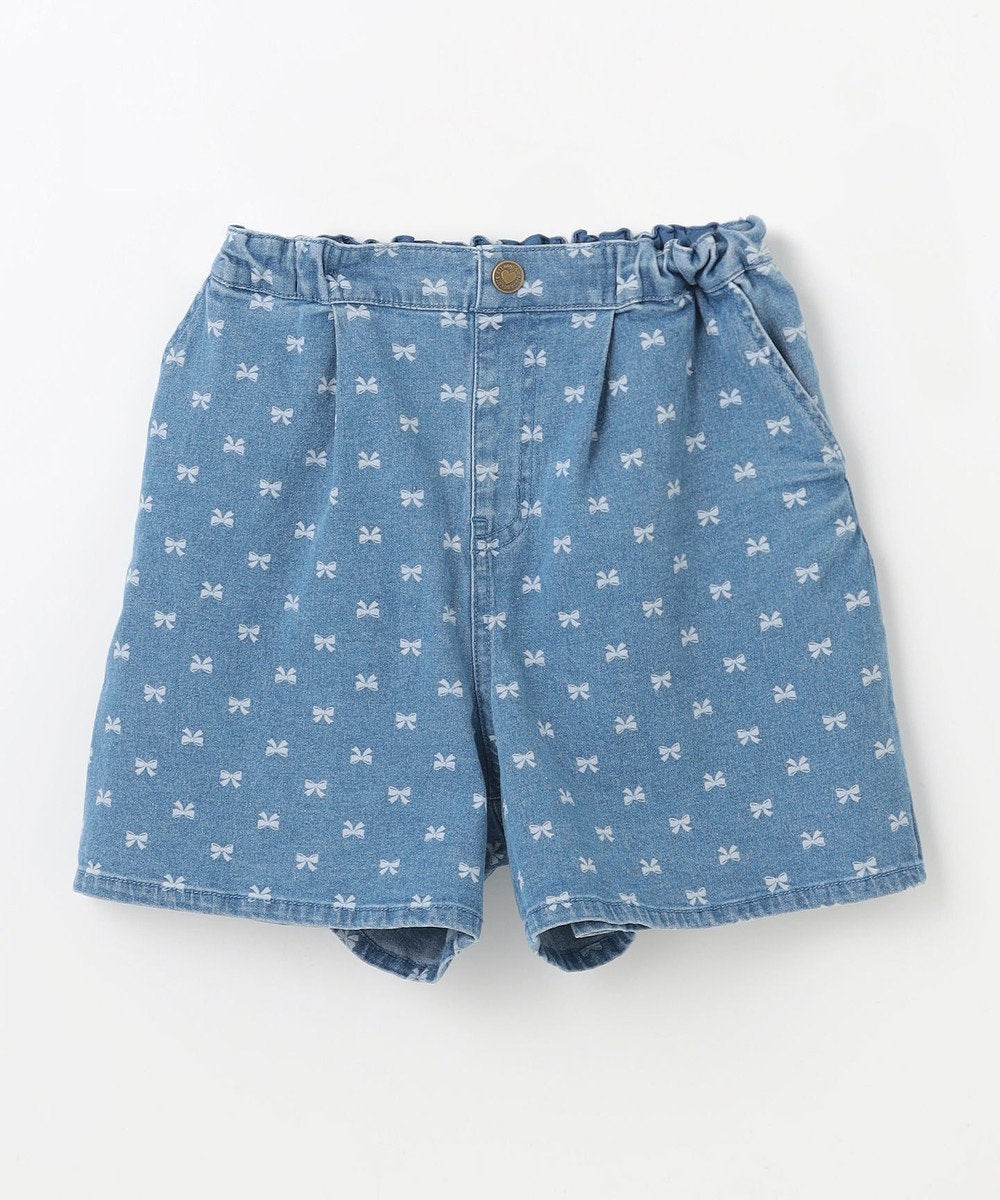 Japanese children's clothing aF#a325 denim pleated shorts 110-160cm girls summer PANTS