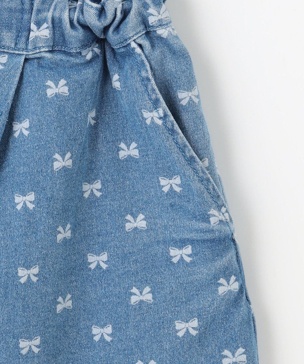 Japanese children's clothing aF#a325 denim pleated shorts 110-160cm girls summer PANTS