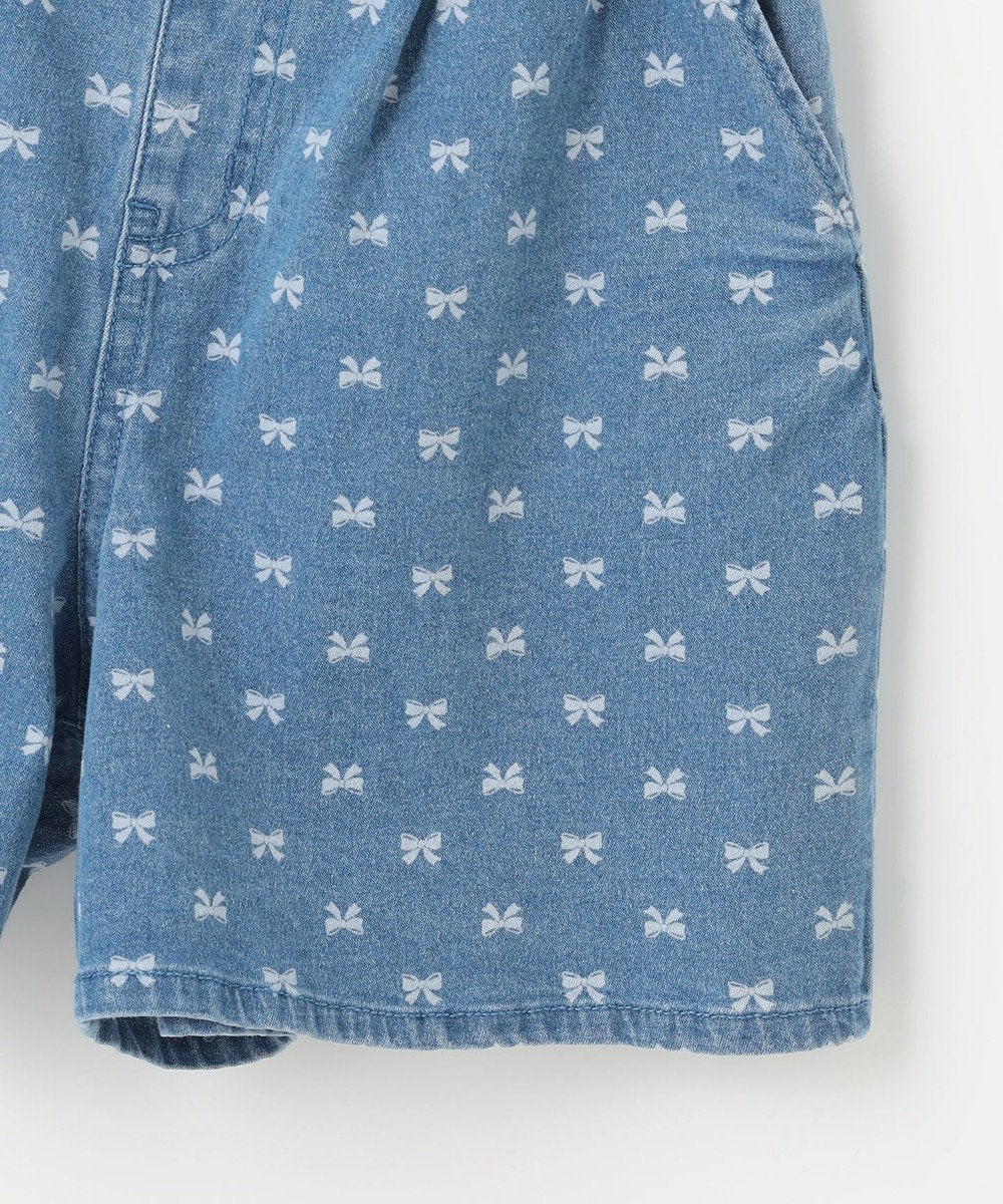 Japanese children's clothing aF#a325 denim pleated shorts 110-160cm girls summer PANTS