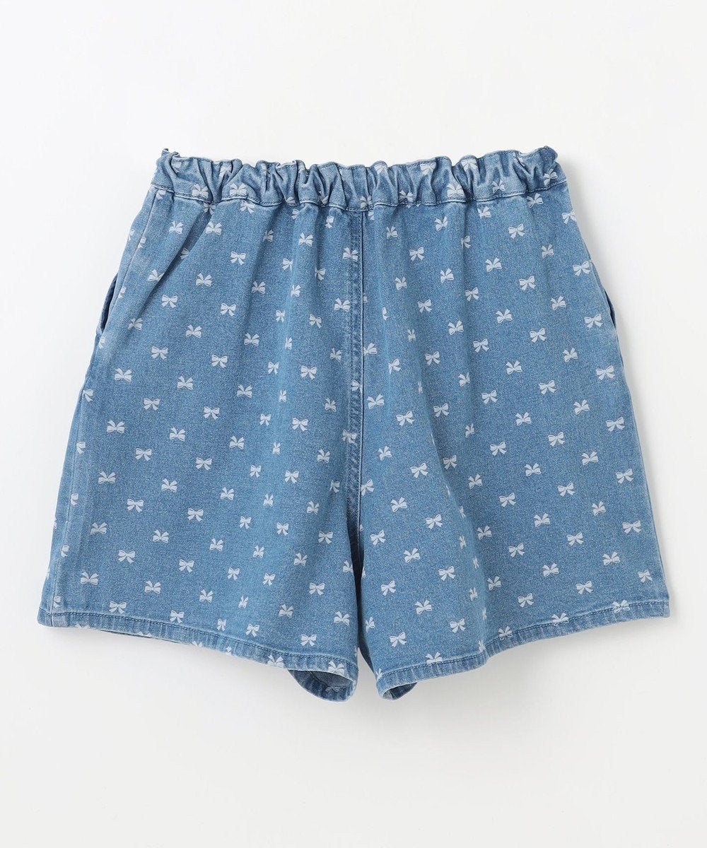 Japanese children's clothing aF#a325 denim pleated shorts 110-160cm girls summer PANTS