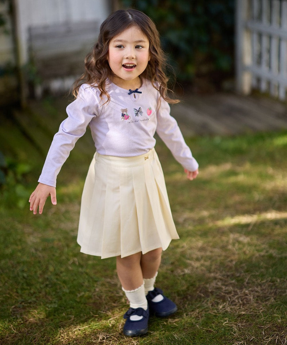 Japanese children's clothing aF#a325 cute embroidery pattern top 110-160cm girls summer TOPS