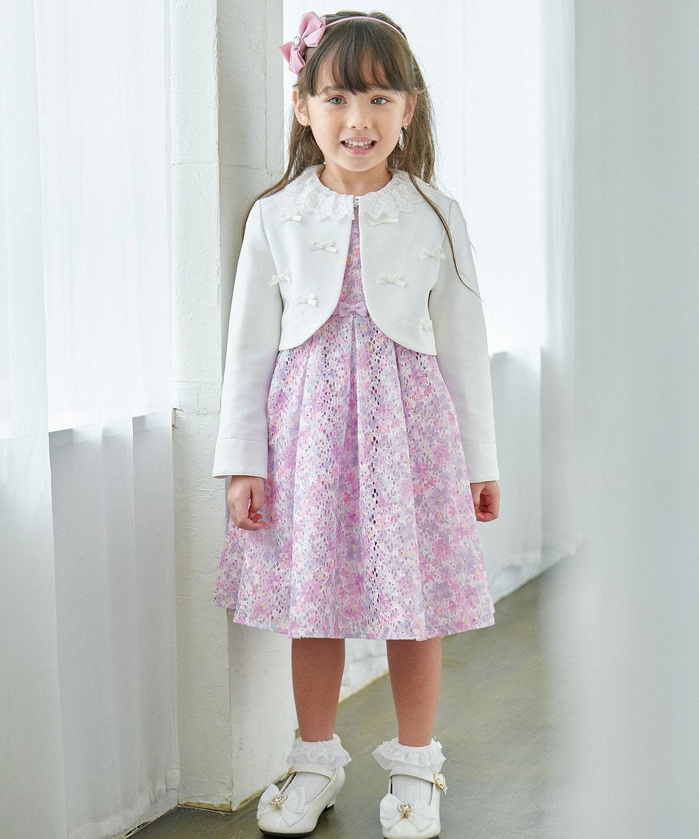 Japanese children's clothing aF#a325 printed lace dress 110-130cm girls summer dresses for interviews/banquets/performances