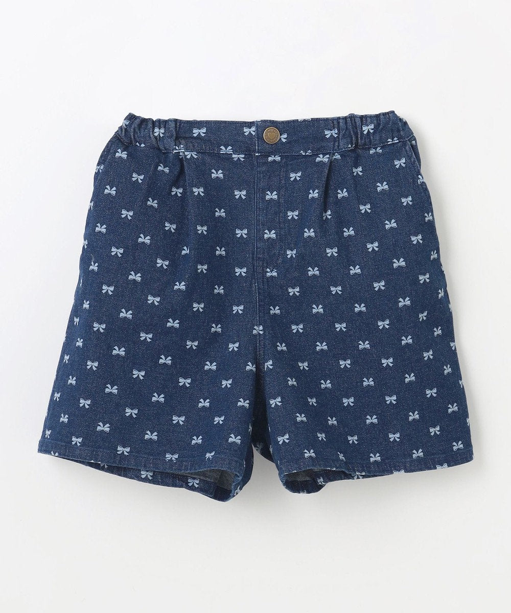 Japanese children's clothing aF#a325 denim pleated shorts 110-160cm girls summer PANTS