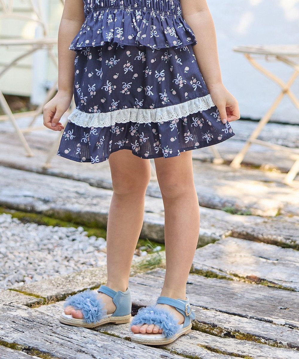 Japanese children's clothing aF#a325 floral short skirt 110-160cm girls summer SKIRTS