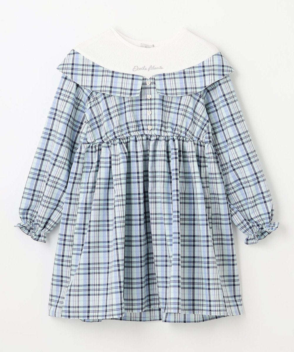 Japanese children's clothing aF#a325 checkered patchwork dress 110-150cm girls summer dresses