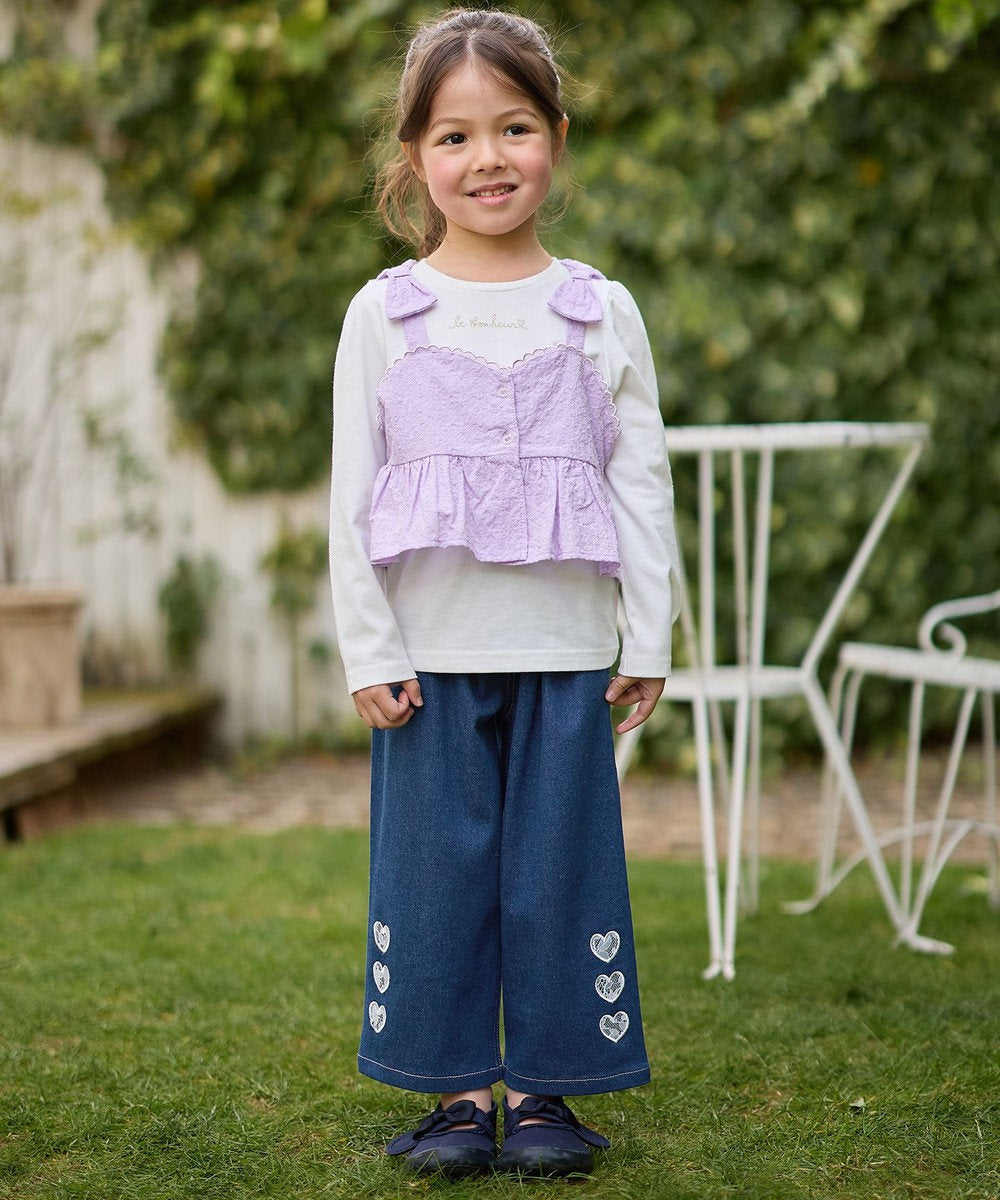 Japanese children's clothing aF#a325 bow tie camisole two-piece suit 110-160cm girls summer TOPS