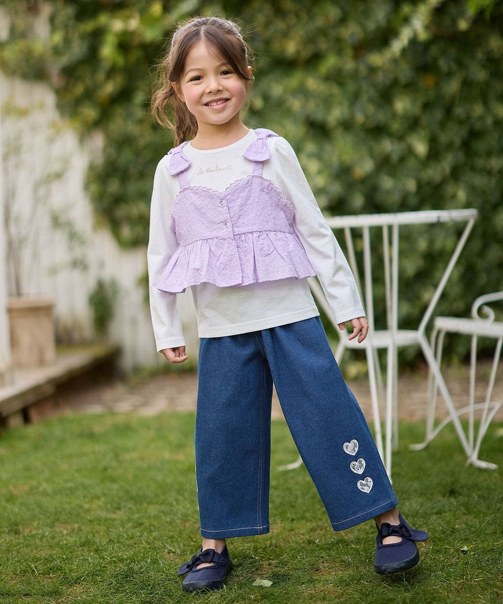 Japanese children's clothing aF#a325 bow tie camisole two-piece suit 110-160cm girls summer TOPS