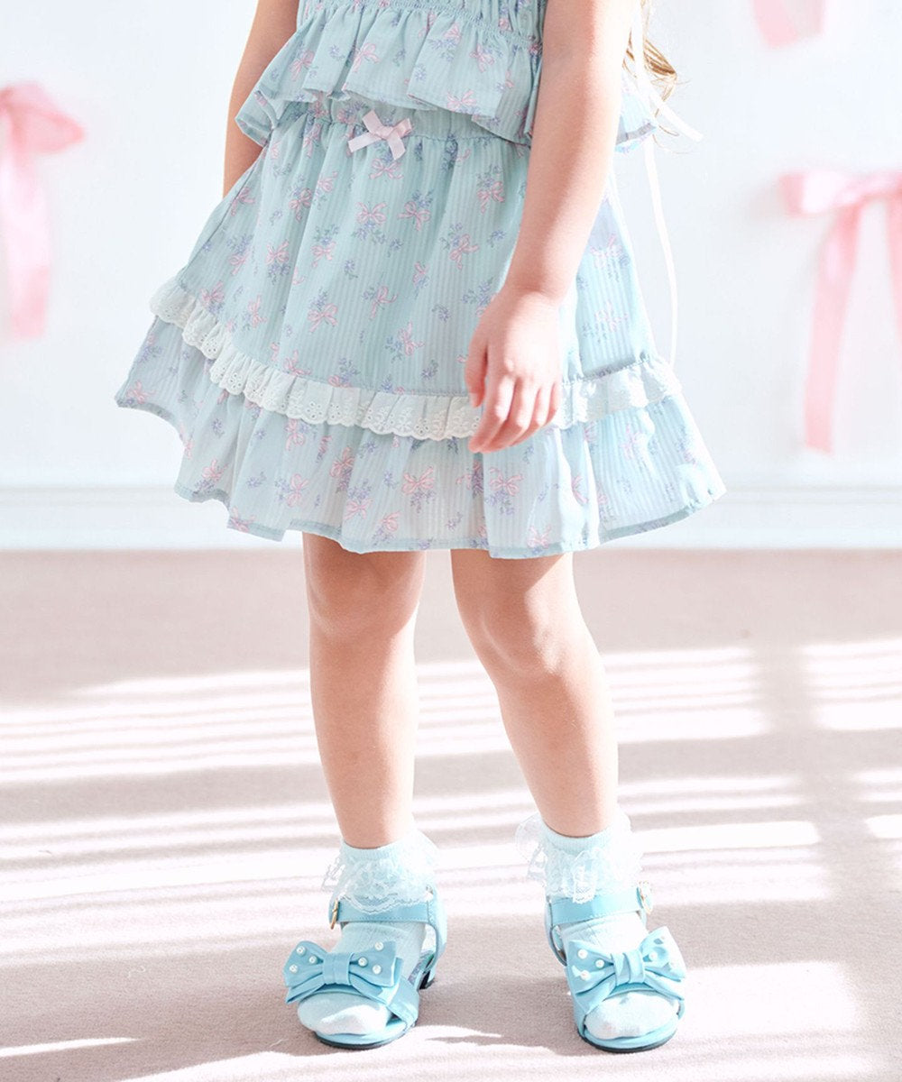 Japanese children's clothing aF#a325 floral short skirt 110-160cm girls summer SKIRTS