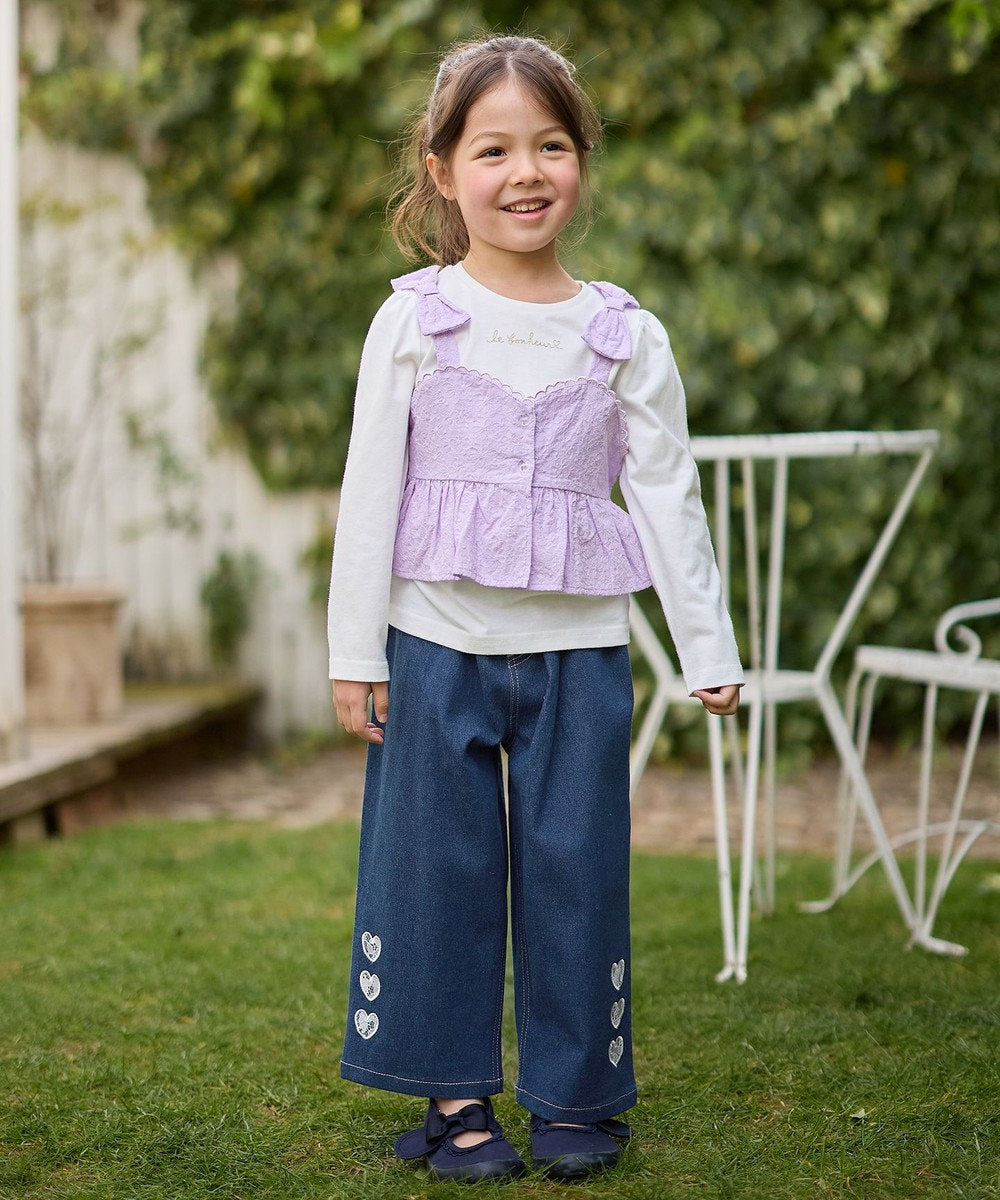 Japanese children's clothing aF#a325 bow tie camisole two-piece suit 110-160cm girls summer TOPS