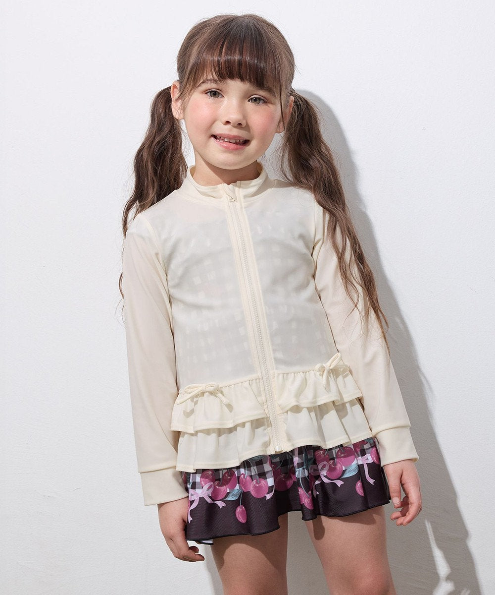 Japanese children's clothing aF#a325 UV protection swimsuit jacket 100-140cm girls summer play swimsuit special edition