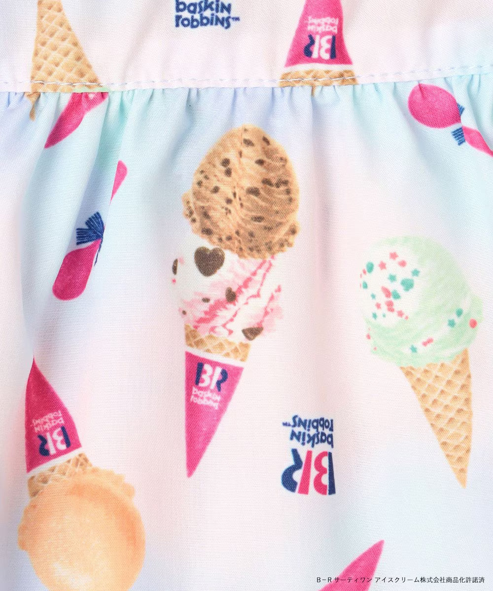 Japanese children's clothing aF#a325 x Baskin-Robbins layered ice cream culottes 100-140cm girls summer PANTS